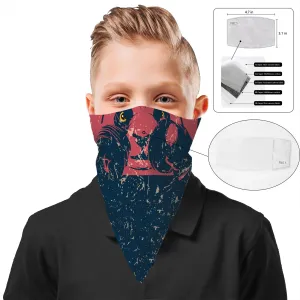 Children's Red Panda Boxing Face Mask Scarf Cover | 2x - 50x Disposable Five Layer Filter Pads Available