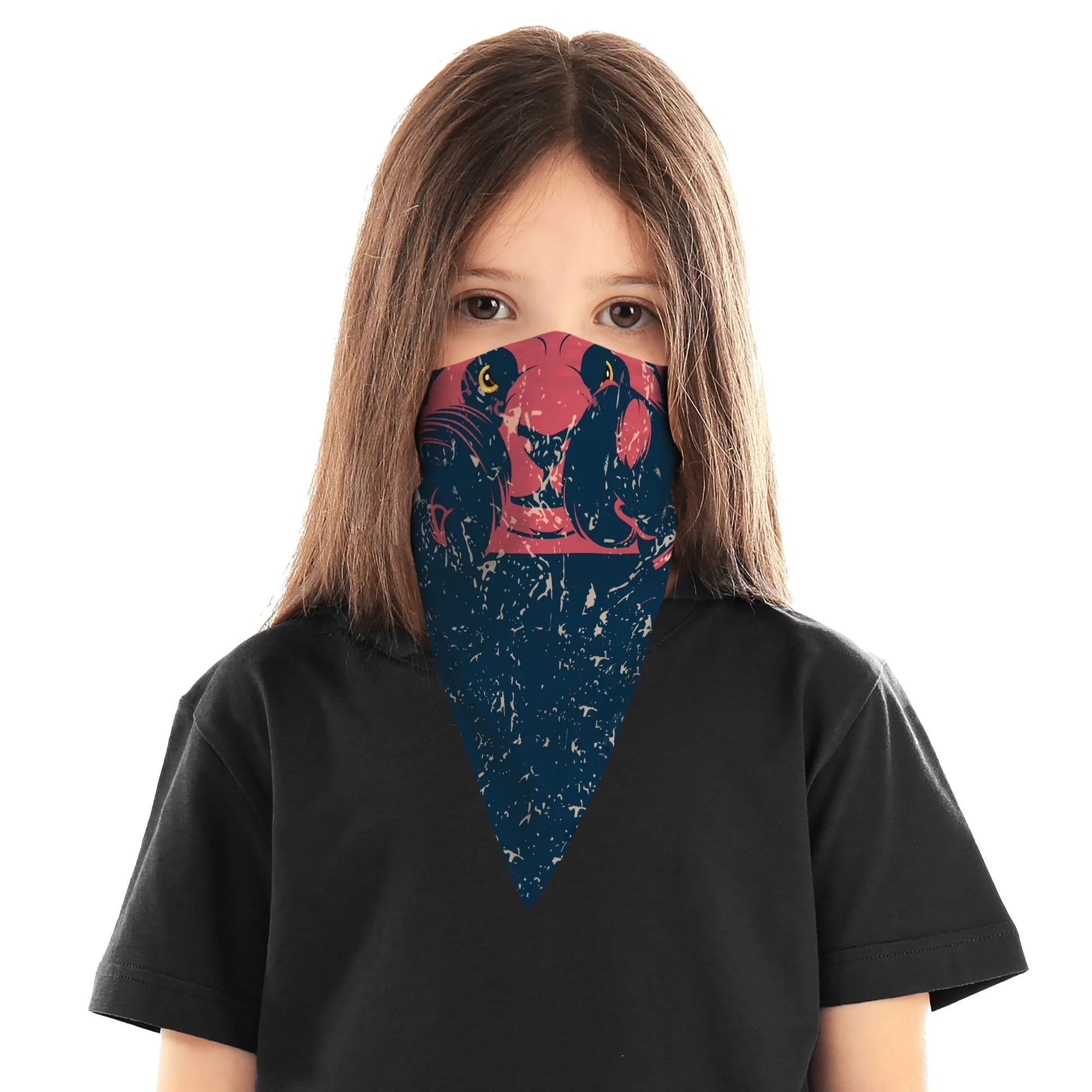 Children's Red Panda Boxing Face Mask Scarf Cover | 2x - 50x Disposable Five Layer Filter Pads Available