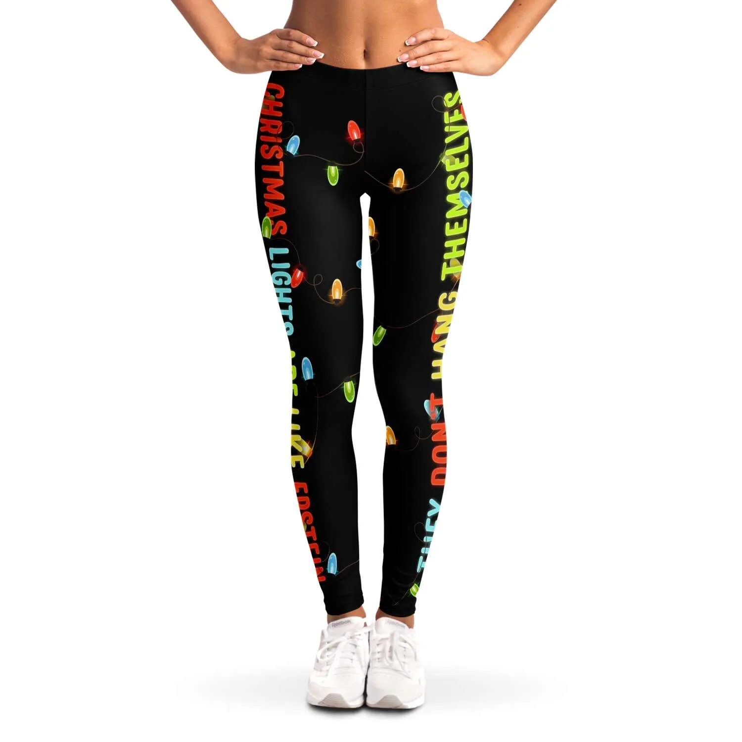 Christmas Lights Are Like Epstein 3D Leggings with Four Way Stretch