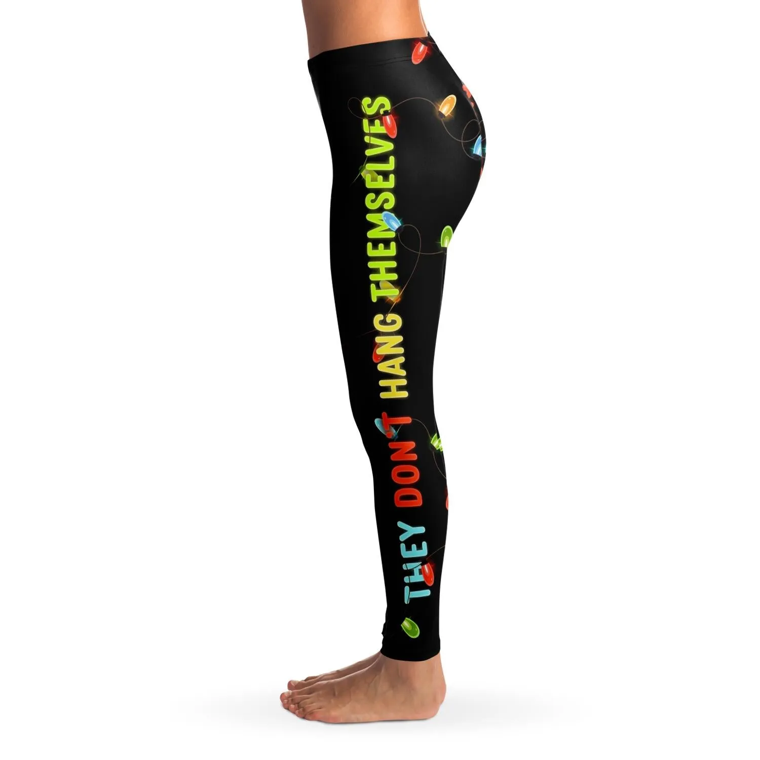 Christmas Lights Are Like Epstein 3D Leggings with Four Way Stretch