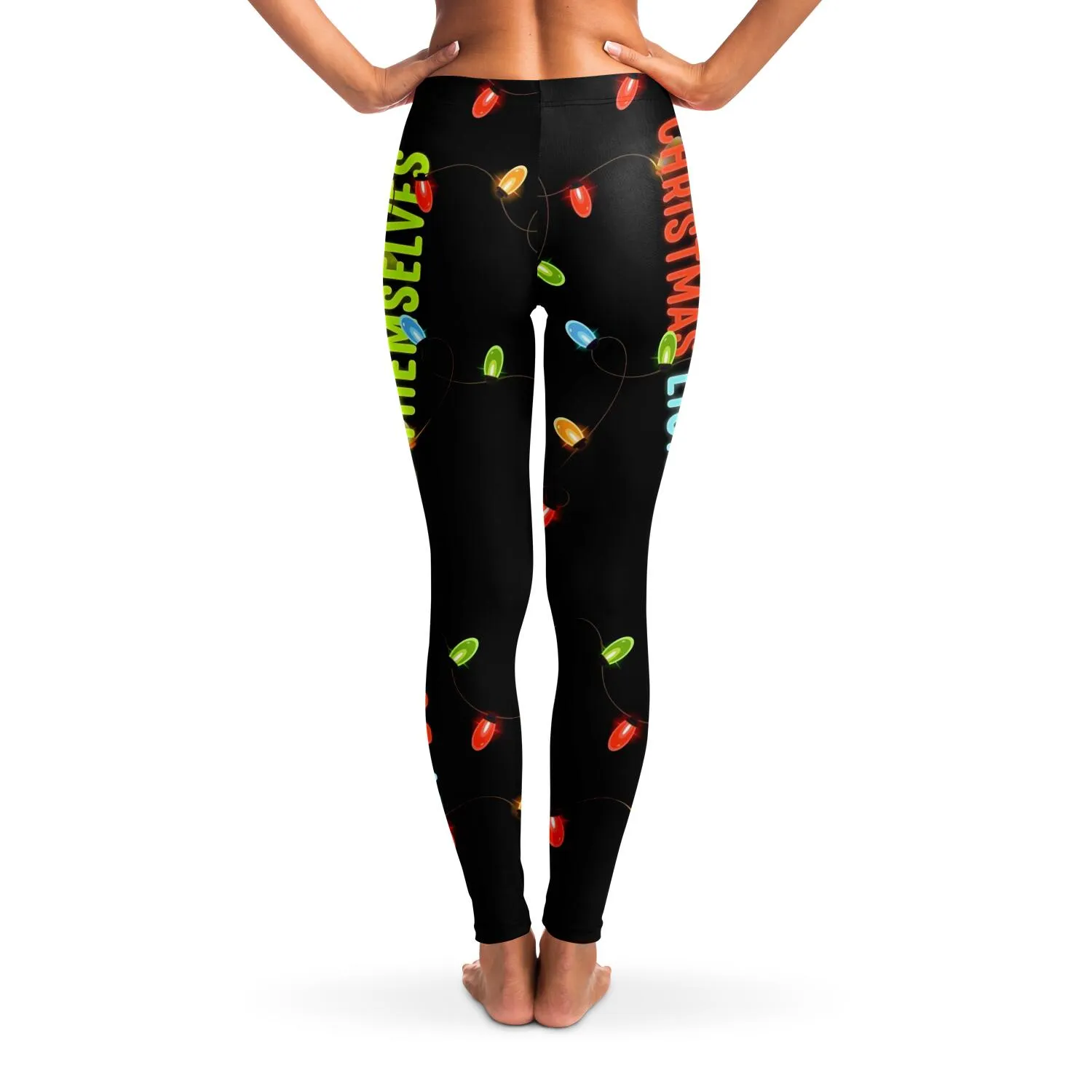 Christmas Lights Are Like Epstein 3D Leggings with Four Way Stretch
