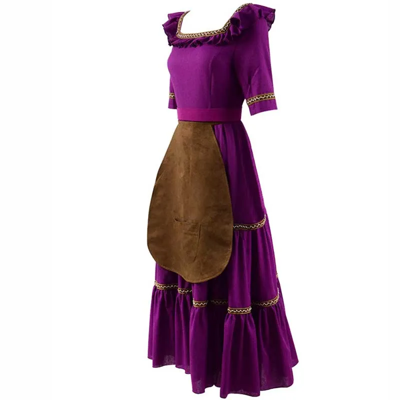 Coco 2017 Movie Mama Imelda Purple Dress Women Halloween Cosplay Costume
