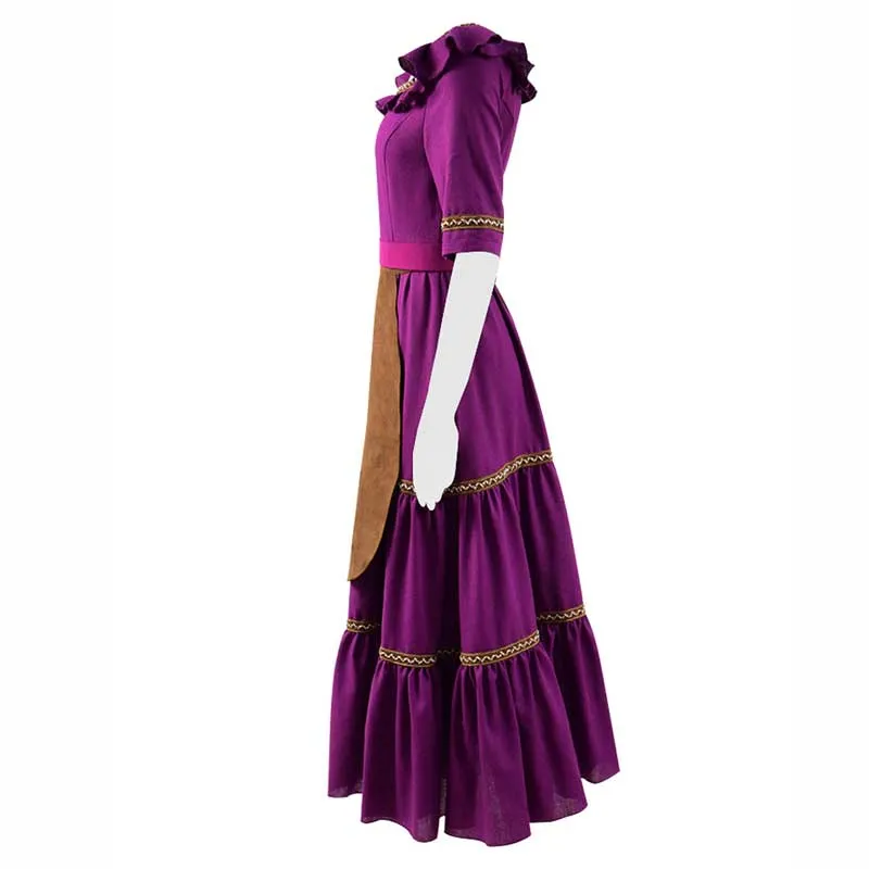 Coco 2017 Movie Mama Imelda Purple Dress Women Halloween Cosplay Costume
