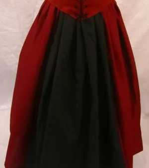 Color Panel Skirt w/Elastic Waist