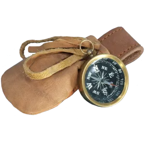 Compass with Leather Pouch