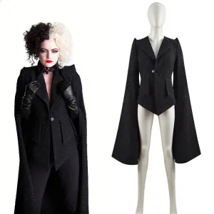Cruella De Vil Cruella Costumes 2021 Emma Stone Black Coat Cosplay Ideas
