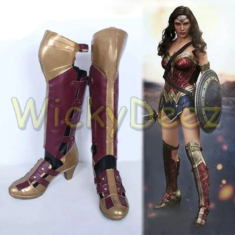 Custom Size Wonder Woman Justice League Complete Cosplay Costume   Boots & Lasso
