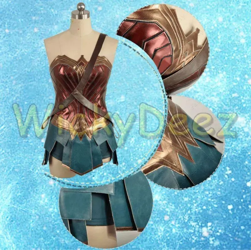 Custom Size Wonder Woman Justice League Complete Cosplay Costume   Boots & Lasso