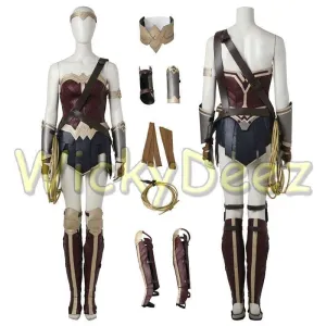 Custom Size Wonder Woman Justice League Cosplay Costume with Boots & Lasso