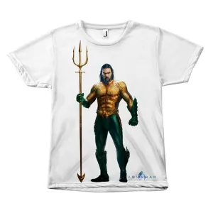 Deluxe Aquaman Movie T-Shirt Jason Momoa Canvas Size - Unisex Tee