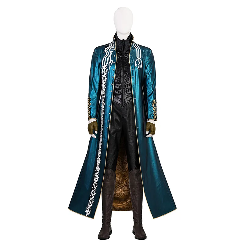Devil May Cry 3: Dante's Awakening Vergil Cosplay Costume Halloween Outfit Becostume