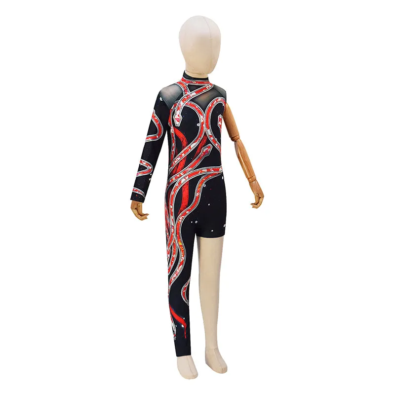 DIY Reputation Eras Tour Children Bodysuit Black Red Snake Cosplay Costume ACcosplay