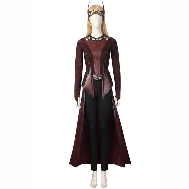 Doctor Strange 2 Scarlet Witch New Costume with Skirt Wanda New Outfit Halloween Cosplay Costumes