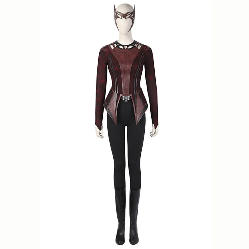 Doctor Strange 2 Scarlet Witch New Costume with Skirt Wanda New Outfit Halloween Cosplay Costumes