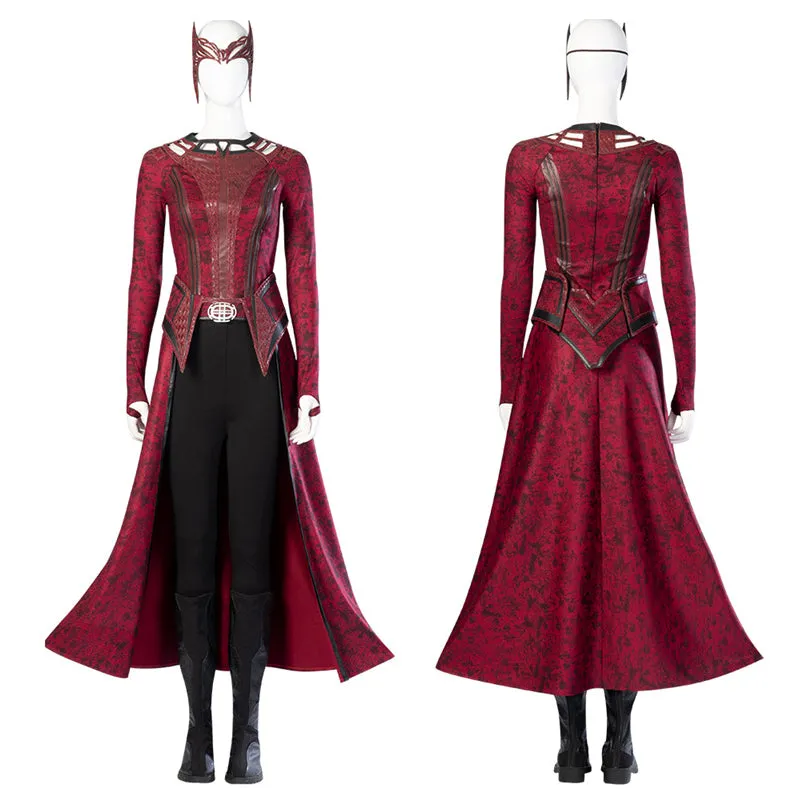Doctor Strange 2 Wanda Maximoff Costume Scarlet Witch Cosplay Halloween Outfit 2022