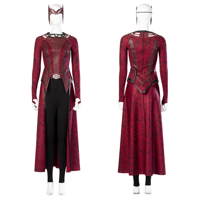 Doctor Strange 2 Wanda Maximoff Costume Scarlet Witch Cosplay Halloween Outfit 2022