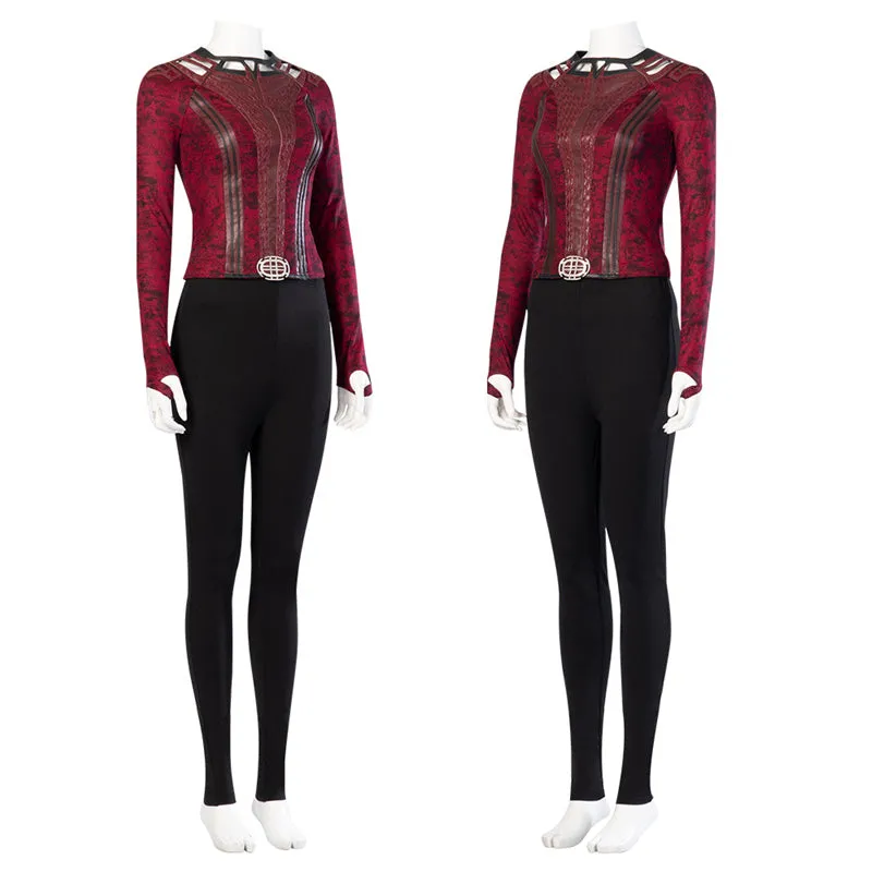 Doctor Strange 2 Wanda Maximoff Costume Scarlet Witch Cosplay Halloween Outfit 2022