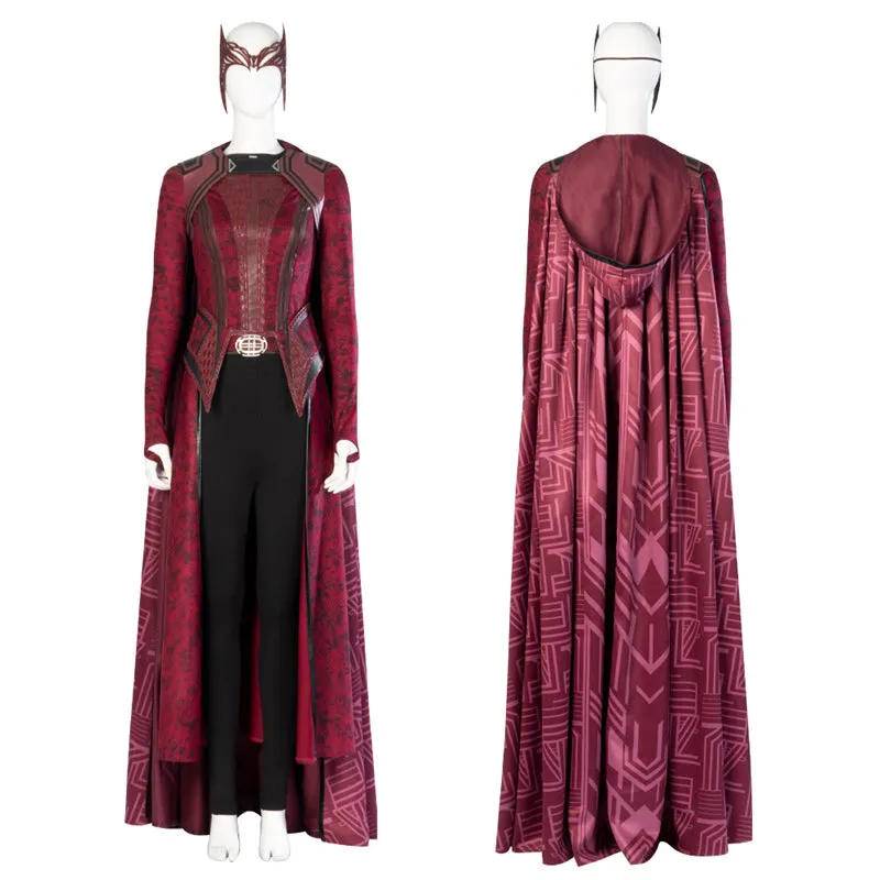 Doctor Strange 2 Wanda Maximoff Costume Scarlet Witch Cosplay Halloween Outfit 2022