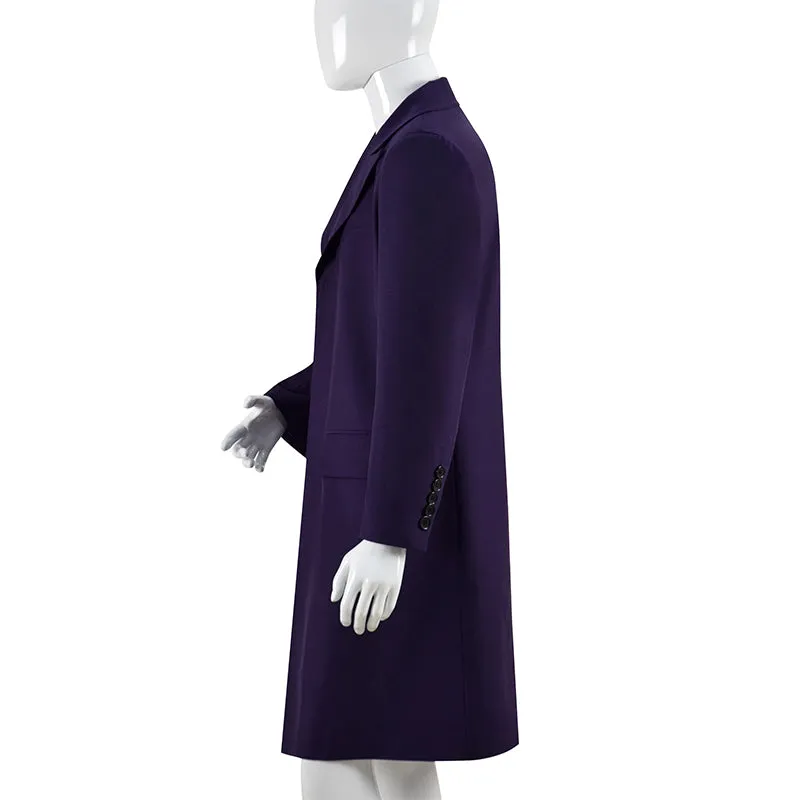 Doctor Who 11th Doctor Matt Smith Cosplay Costume The Eleventh Dr New Purple Coat