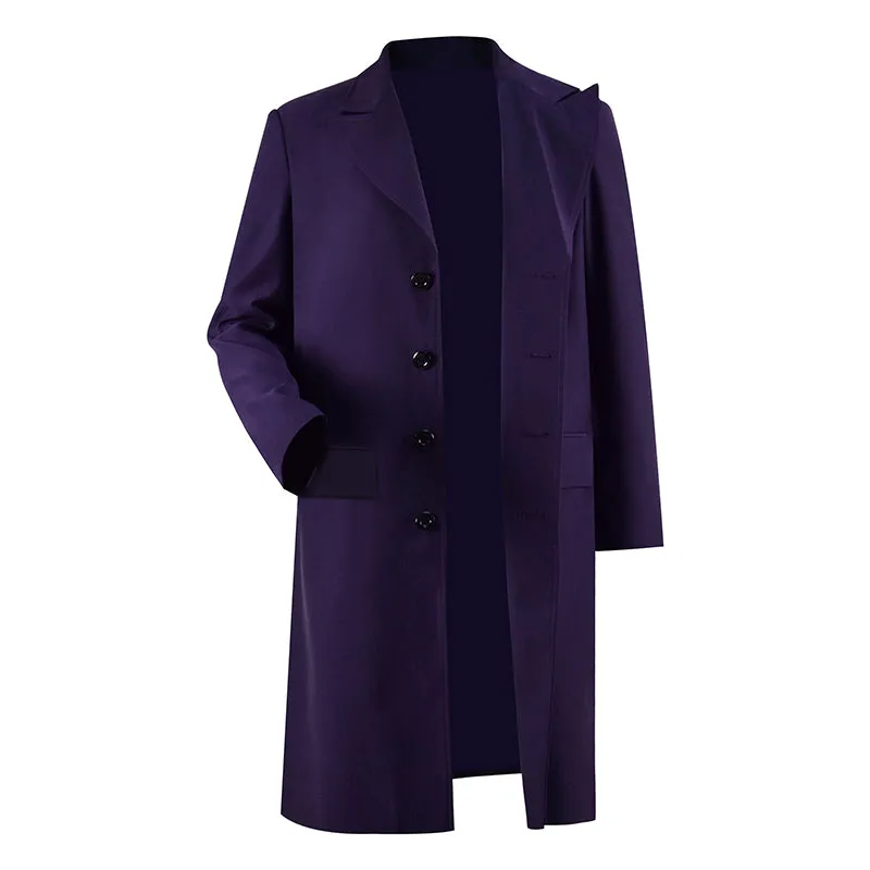 Doctor Who 11th Doctor Matt Smith Cosplay Costume The Eleventh Dr New Purple Coat