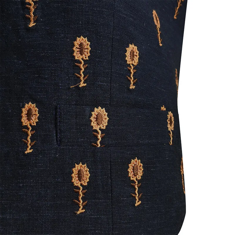 Doctor Who 13th Doctor Waistcoat Thirteenth Doctor Vest Flower Embroidery Cosplay Costume