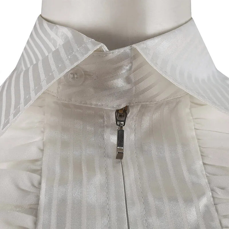 Doctor Who 3rd Doctor Season 8 Small Collar Frill Shirt Third Doctor Shirt Cosplay Costume