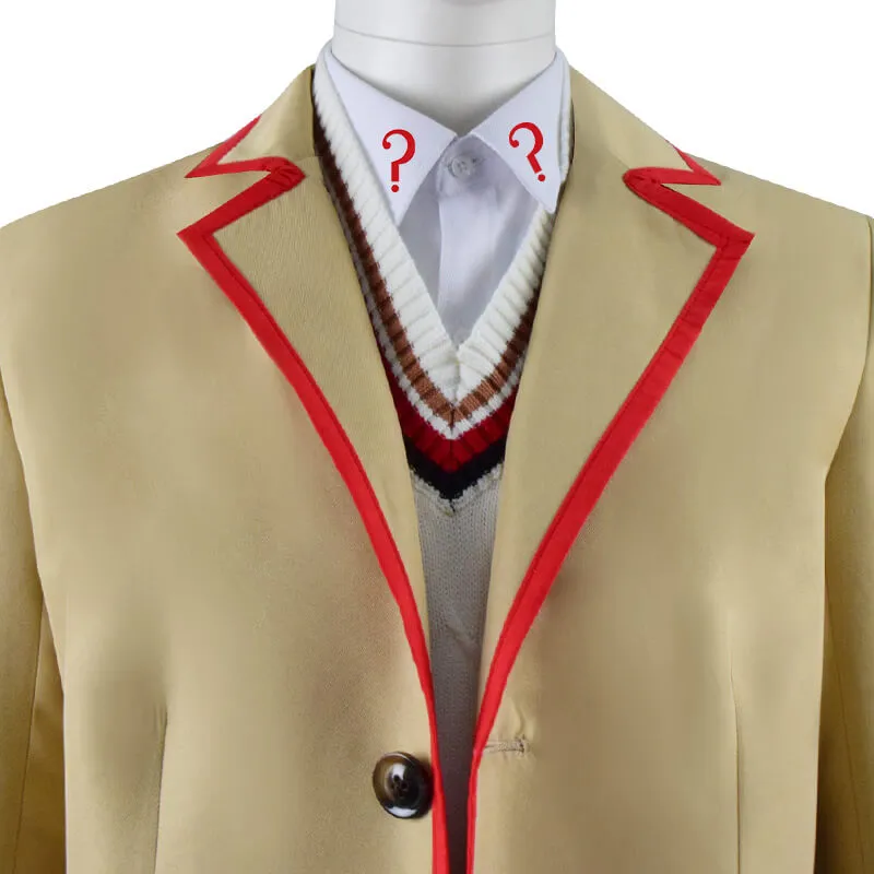 Doctor Who fifth 5th Doctor Cospaly Costume Beige Coat Full Set Outfit
