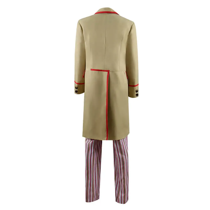 Doctor Who fifth 5th Doctor Cospaly Costume Beige Coat Full Set Outfit