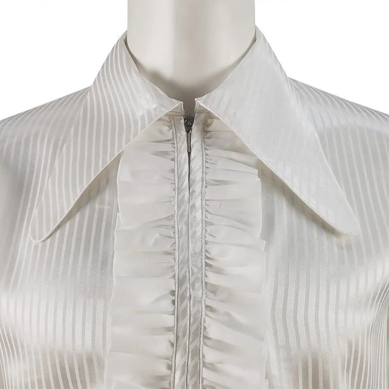 Doctor Who Third Doctor Season 8 Large Collar Frill Shirt 3rd Doctor Shirt Cosplay Costume
