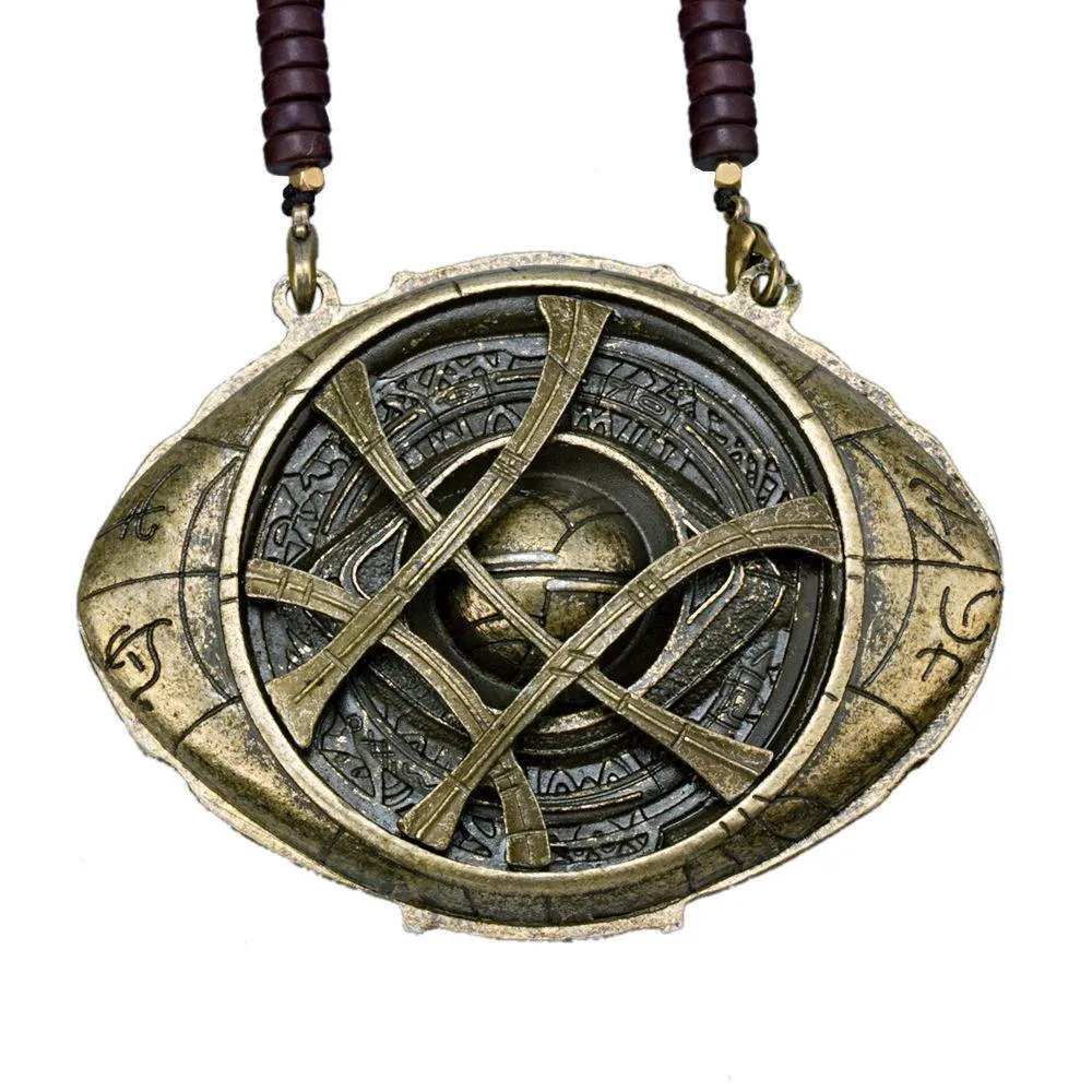 Dr Strange Ring & Necklace Eye of Agamotto Glow in the Dark Pendant Cosplay Prop