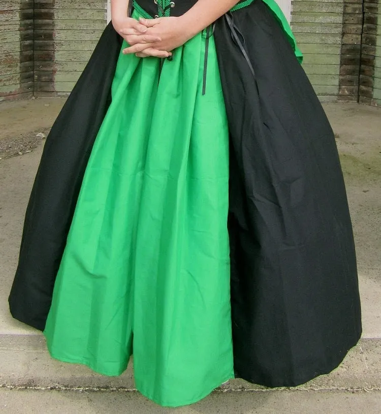 Elastic Waist Panel Skirt