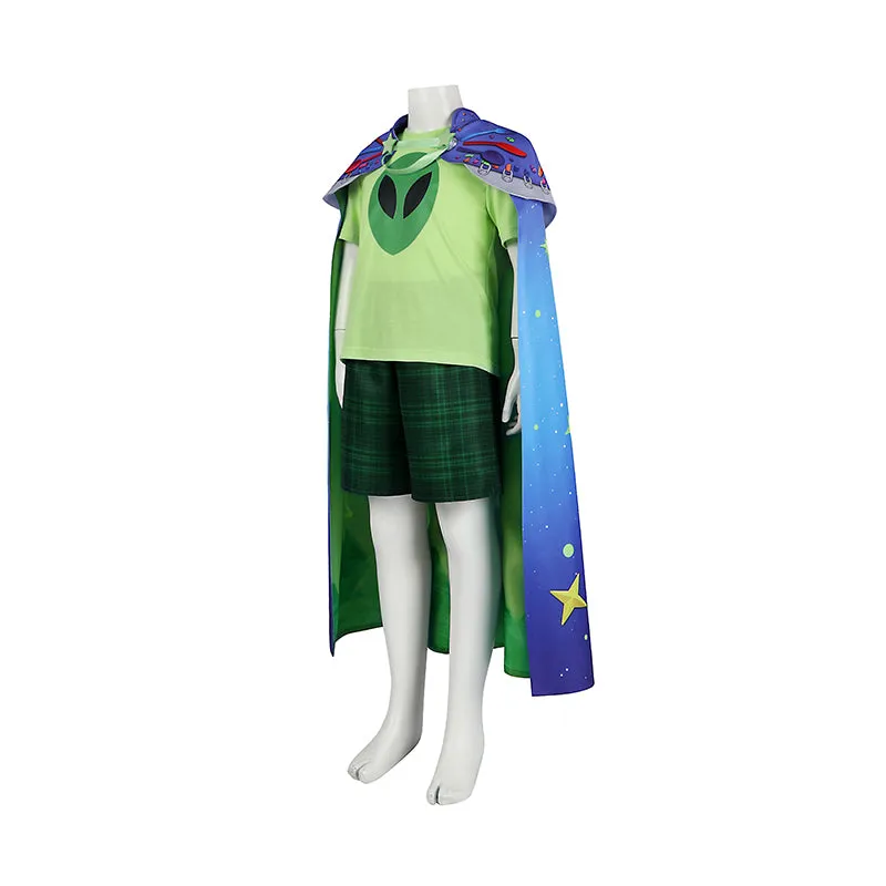 Elio The Earth Envoy Green Fullset Kids Cosplay Costume Halloween Outfit ACcosplay
