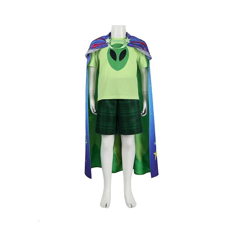 Elio The Earth Envoy Green Fullset Kids Cosplay Costume Halloween Outfit ACcosplay