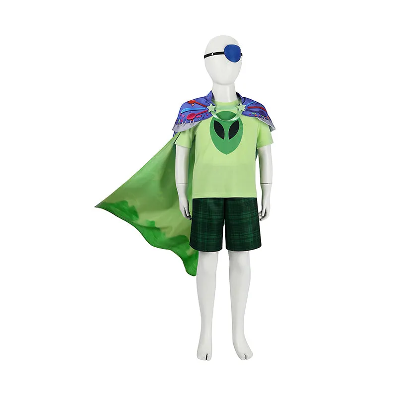 Elio The Earth Envoy Green Fullset Kids Cosplay Costume Halloween Outfit ACcosplay