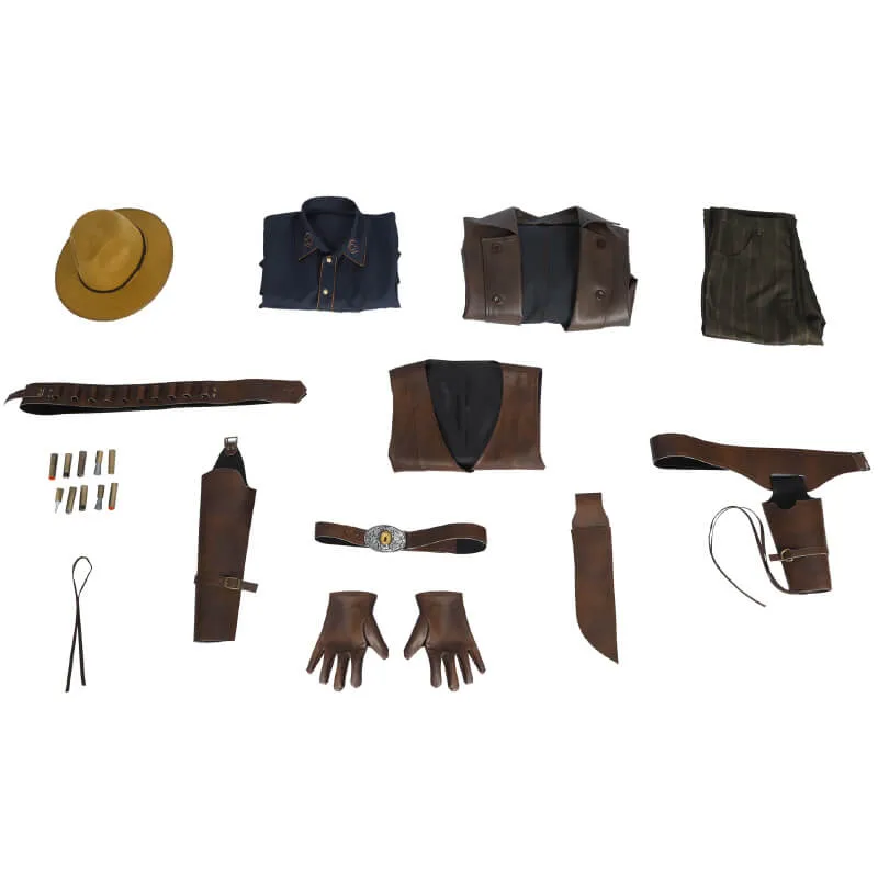 Fallout Ghoul Costume Jacket Coat Brown Suit Halloween Outfit