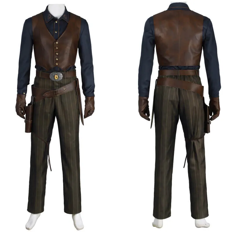 Fallout Ghoul Costume Jacket Coat Brown Suit Halloween Outfit