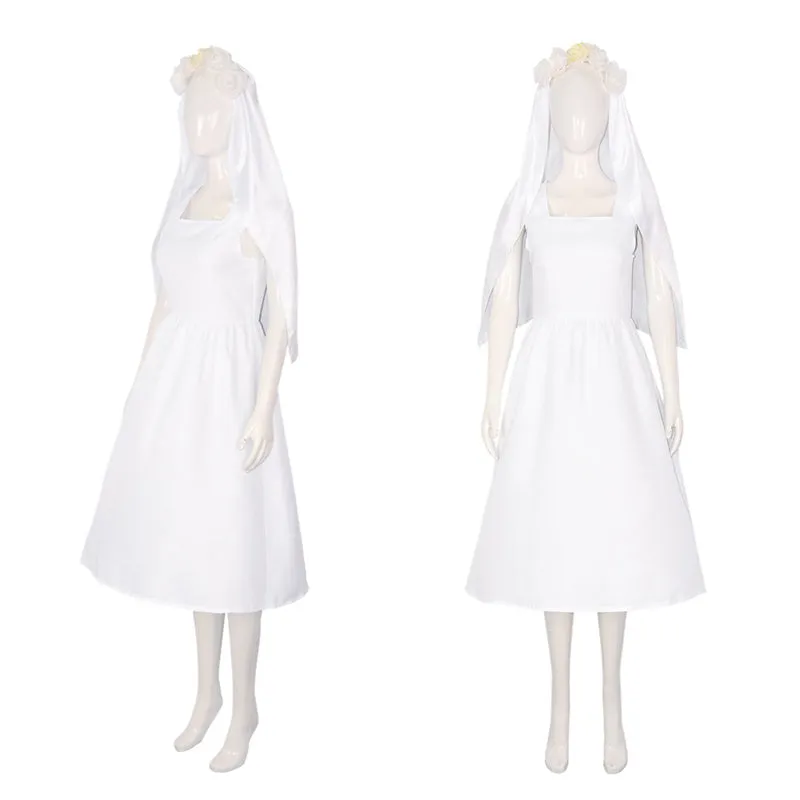 Fallout Lucy Wedding Dress Fallout 4 Cosplay Costume White Skirt Headdress