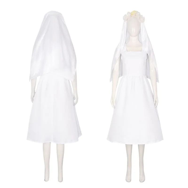 Fallout Lucy Wedding Dress Fallout 4 Cosplay Costume White Skirt Headdress