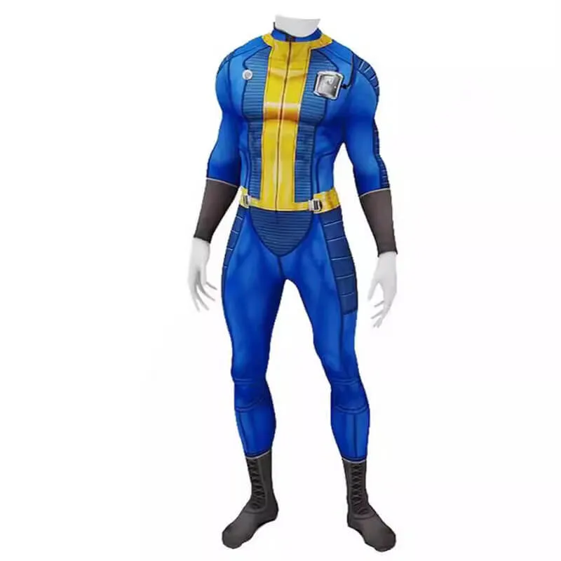 Fallout TV Vault 111 Dweller Blue Jumpsuit 76 Dweller Blue Jumpsuit Halloween Suit ACcosplay