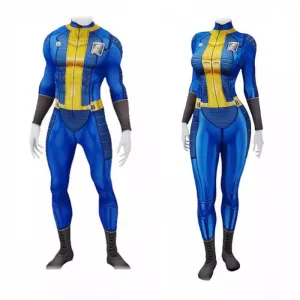 Fallout TV Vault 111 Dweller Blue Jumpsuit 76 Dweller Blue Jumpsuit Halloween Suit ACcosplay