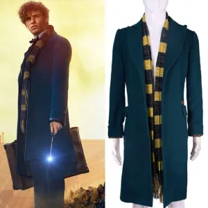 Fantastic Beasts and Where to Find Them Newt Scamander Coat & Scarf Harry Potter