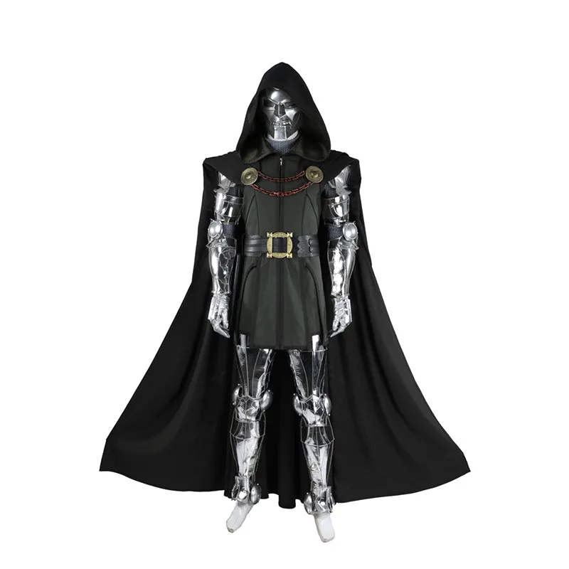 Fantastic Four Doctor Doom Cosplay Costume Halloween Black Suit ACcosplay