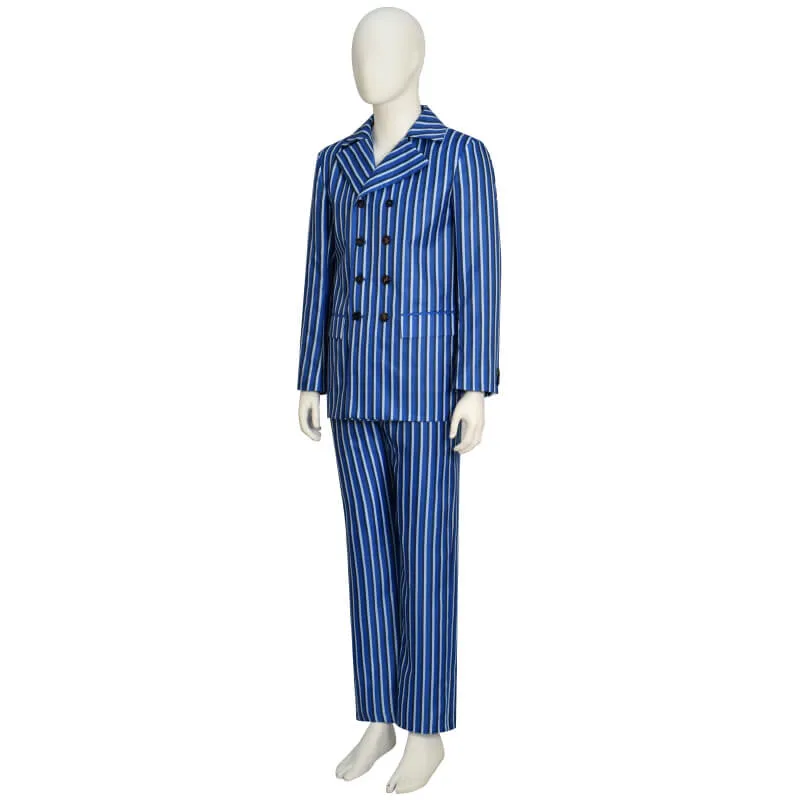 Fifth Doctor Blue Uniform Suit 15th Doctor New Look 60s Cosplay Costume ACcosplay