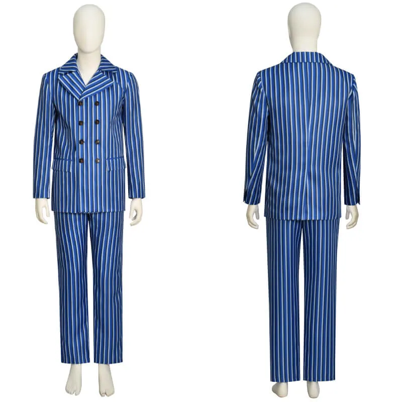 Fifth Doctor Blue Uniform Suit 15th Doctor New Look 60s Cosplay Costume ACcosplay