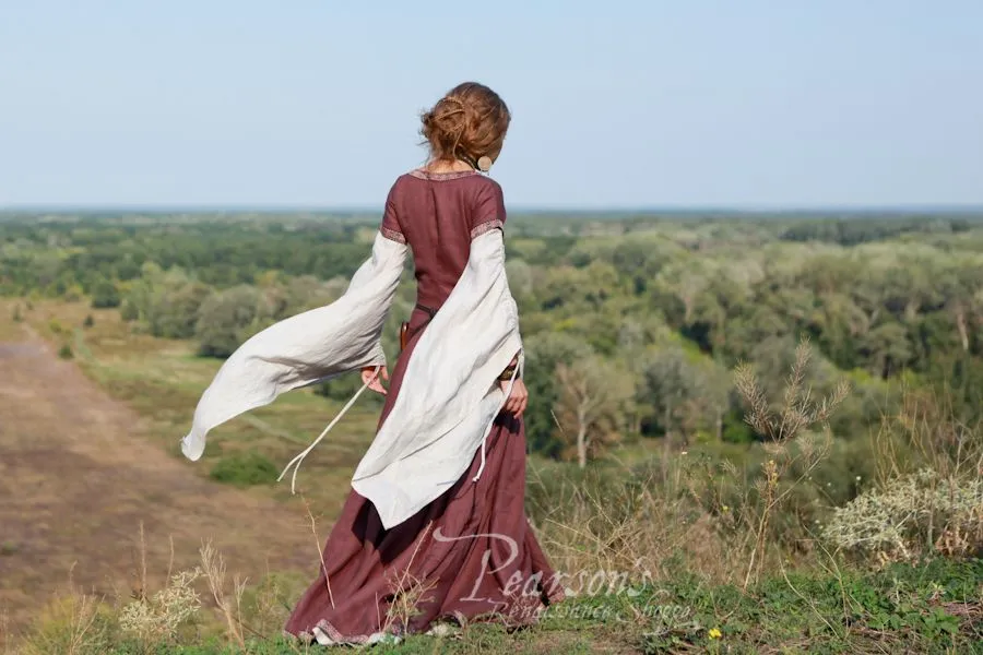 Flax Linen Medieval Dress - The Archeress