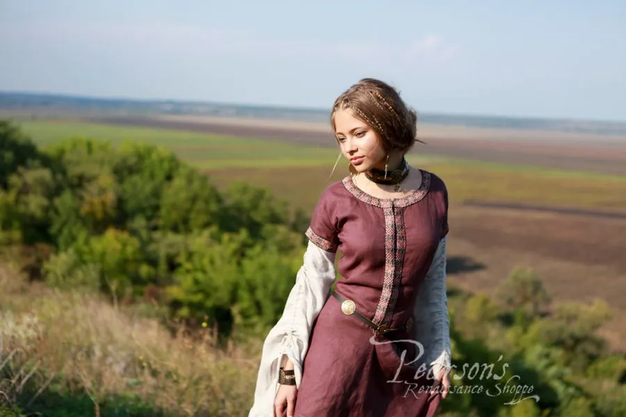 Flax Linen Medieval Dress - The Archeress