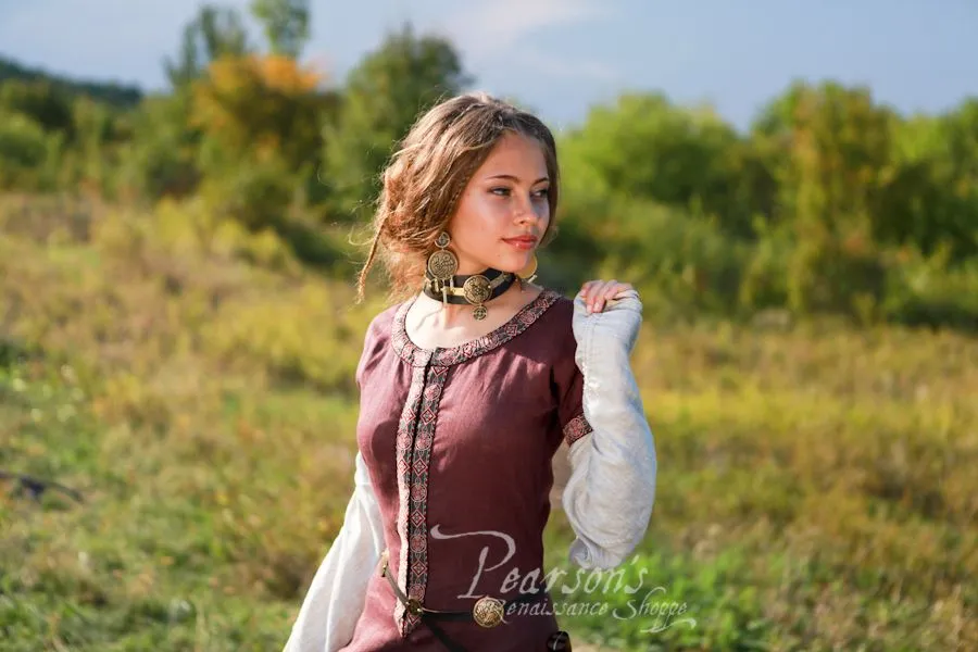 Flax Linen Medieval Dress - The Archeress