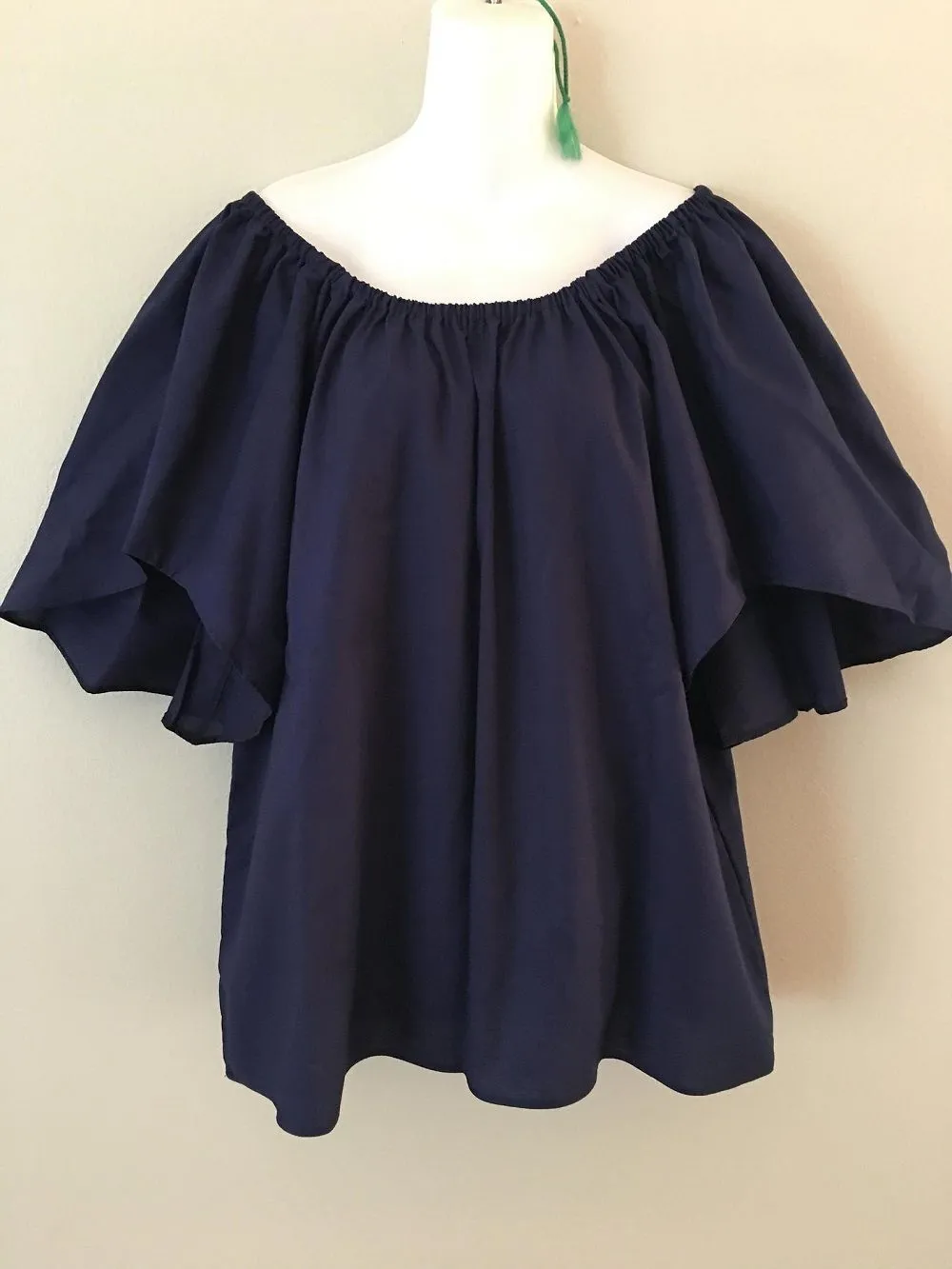 Flutter Sleeve Peasant Top