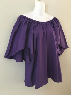 Flutter Sleeve Peasant Top