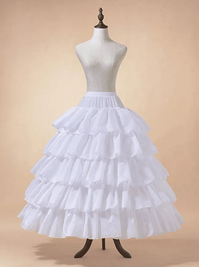 Four Ring Hoop Skirt with Ruffles